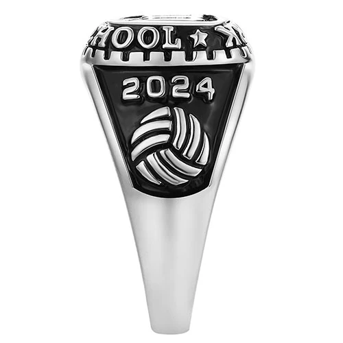 Women's Old English Initial Traditional Class Ring - Image 4