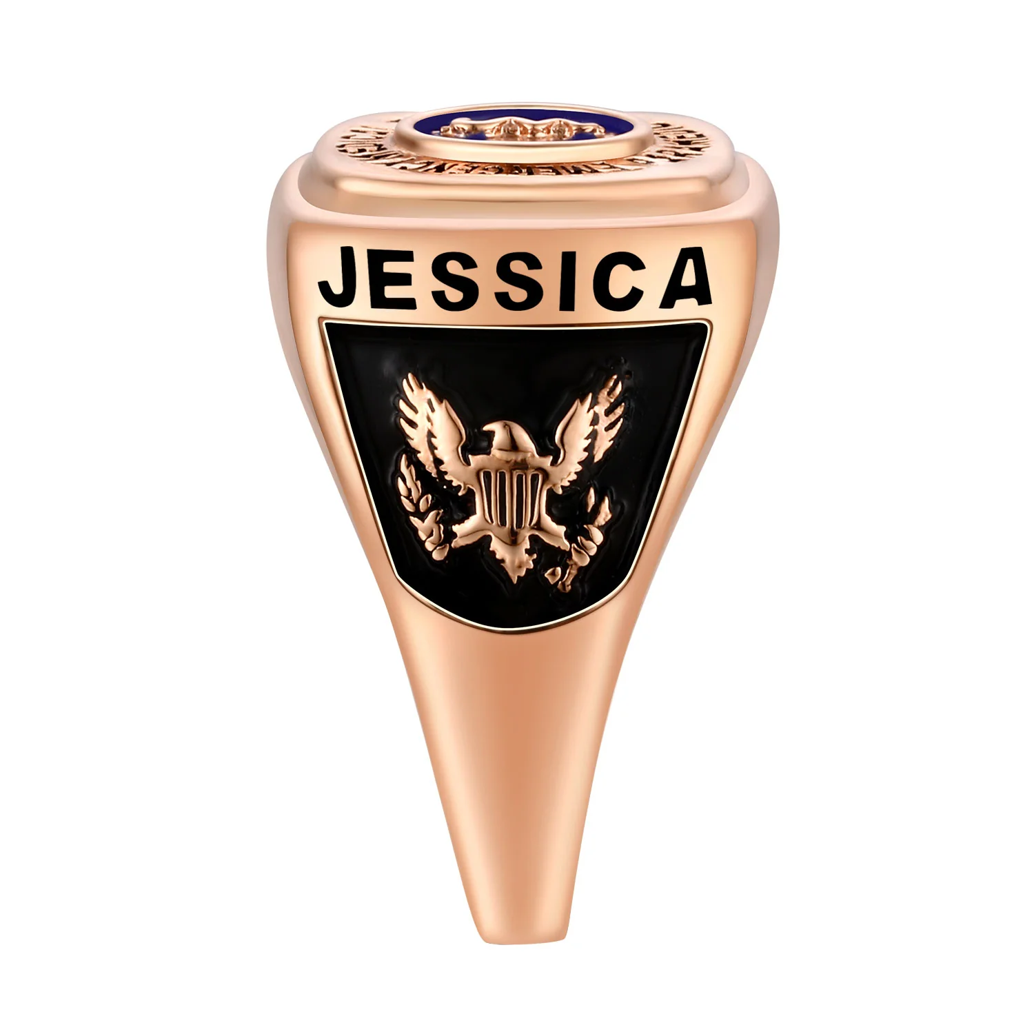 Women's Rose Gold Celebrium EMT First Responder Ring - Image 3