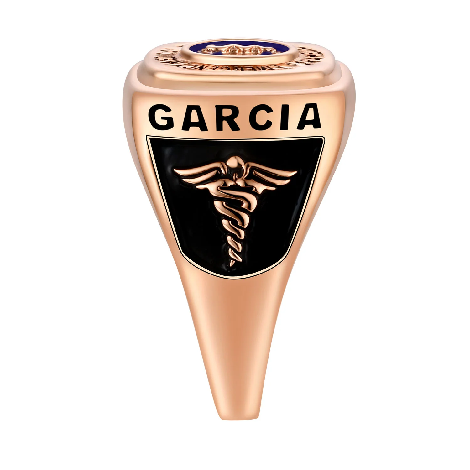 Women's Rose Gold Celebrium EMT First Responder Ring - Image 4
