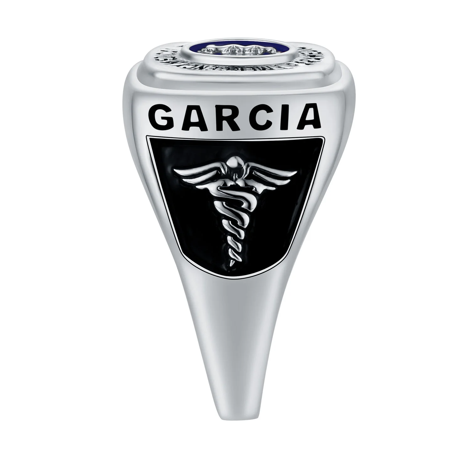 Women's Sterling Silver EMT First Responder Ring - Image 4