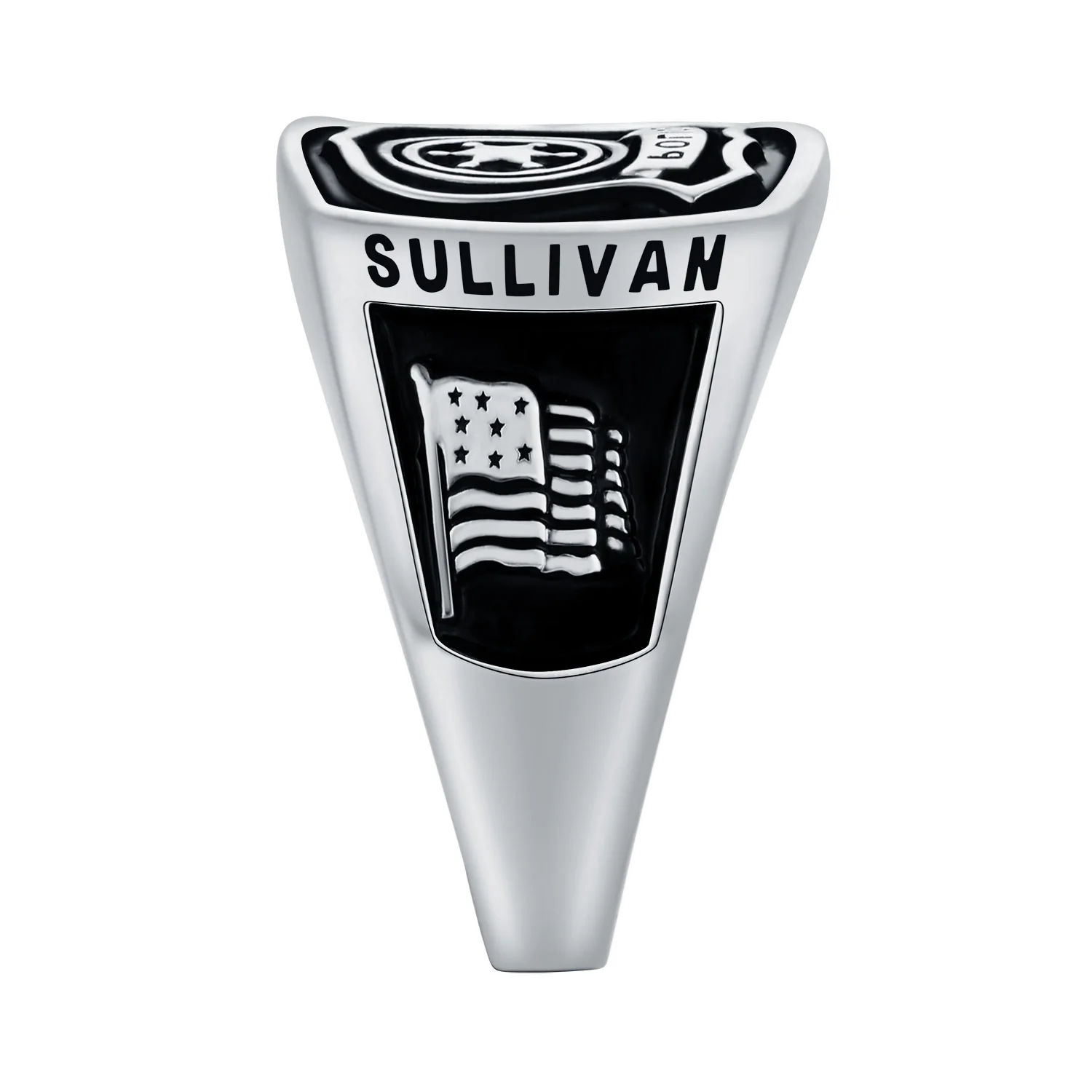 Women's Sterling Silver Police First Responder Ring - Image 4