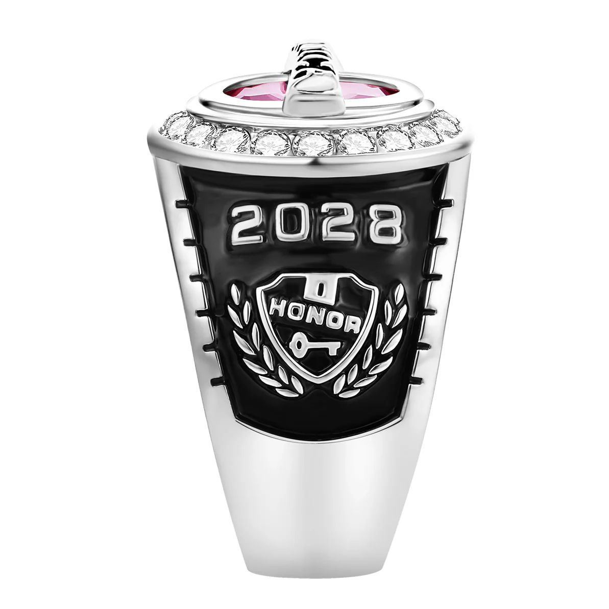 Women's Traditional CZ Oval Stone Personalized Top Class Ring - Image 3