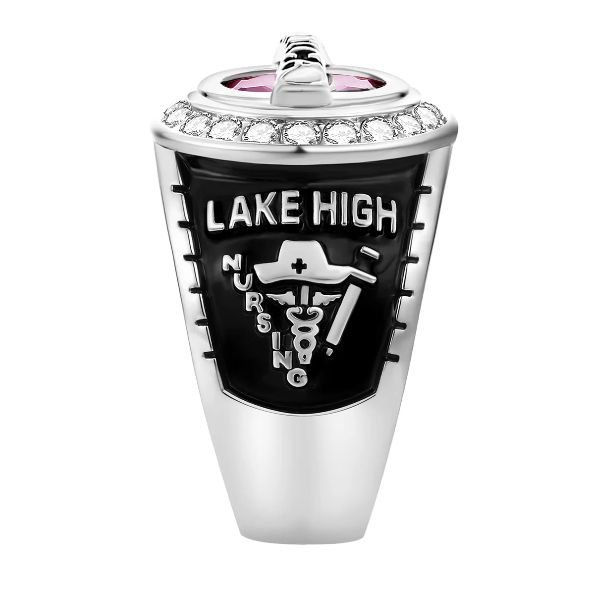 Women's Traditional CZ Oval Stone Personalized Top Class Ring - Image 4