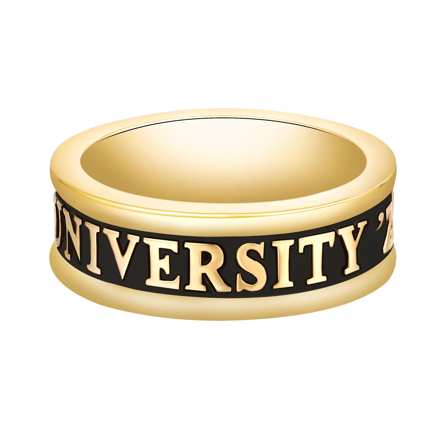 Women's 14K Gold over Sterling Silver Personalized Class-Graduation Band Ring - Image 3