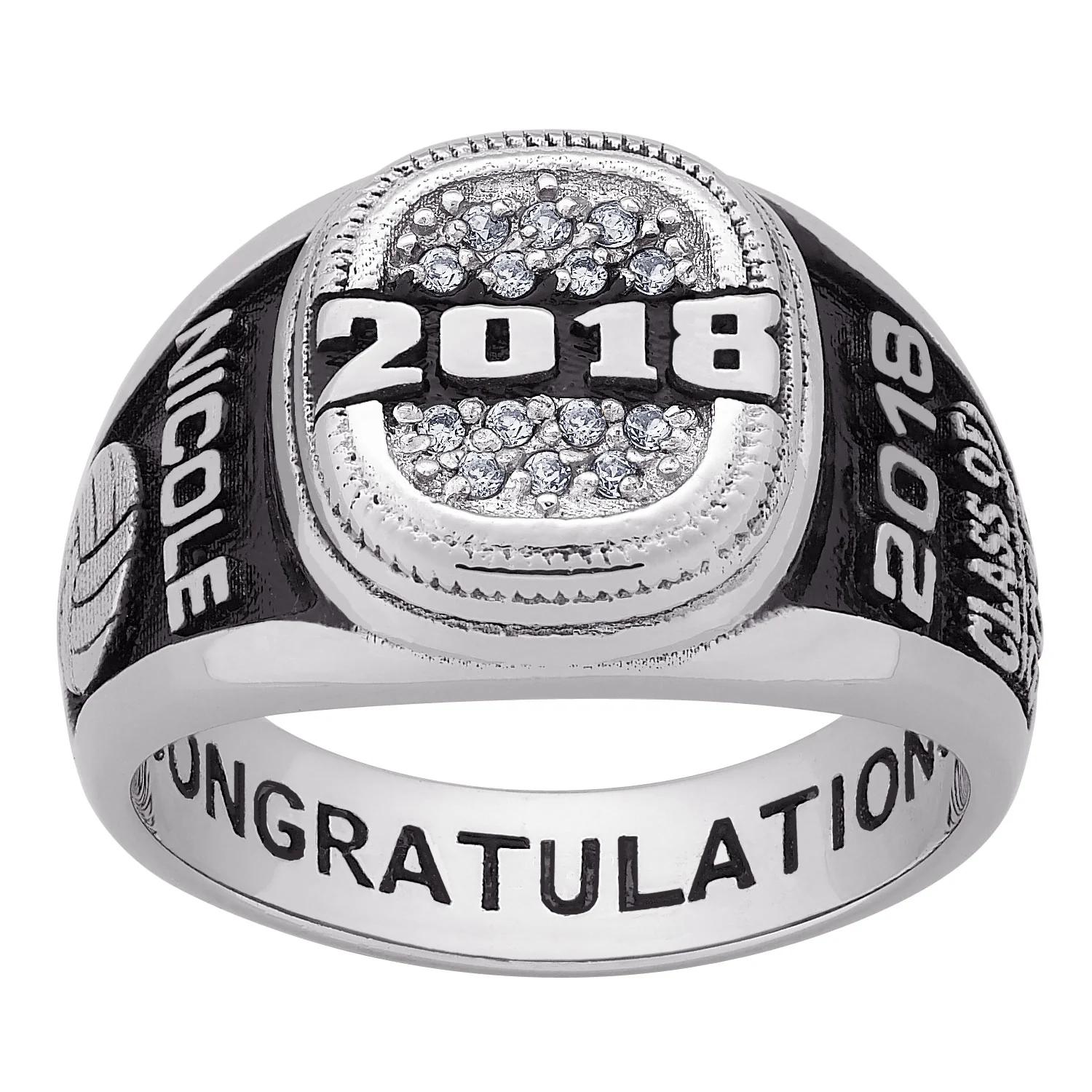Women's Platinum Plated CELEBRIUM Pave CZ Class Ring