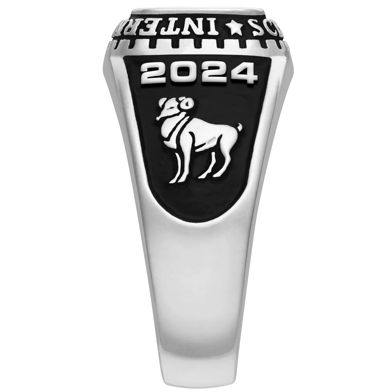 Women's Sterling Silver Traditional Stone Class Ring - Image 3
