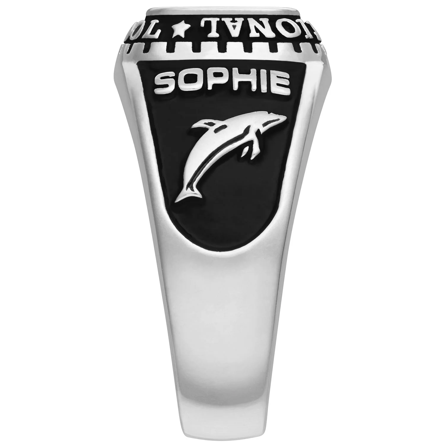 Women's Sterling Silver Traditional Stone Class Ring - Image 4