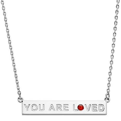 YOU ARE LOVED Birthstone Empowerment Necklace - Image 2