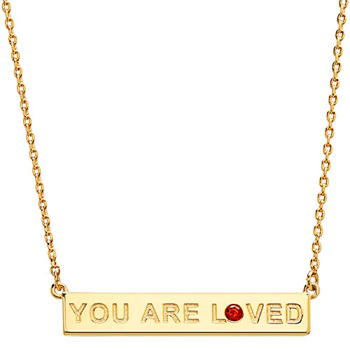 YOU ARE LOVED Birthstone Empowerment Necklace - Image 3
