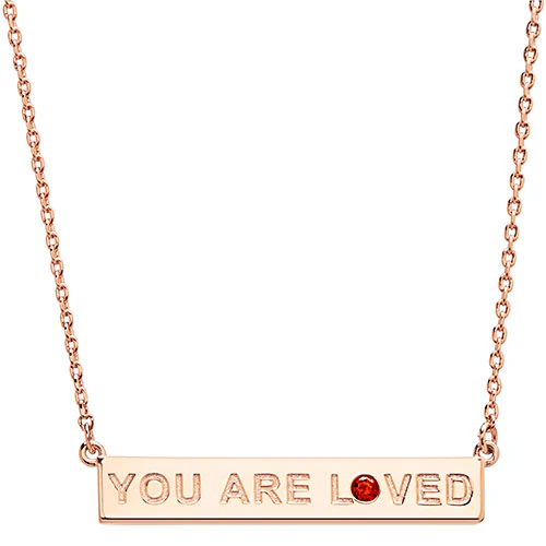 YOU ARE LOVED Birthstone Empowerment Necklace - Image 4