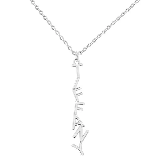 Zig-Zag Vertical Name Necklace - Image 2