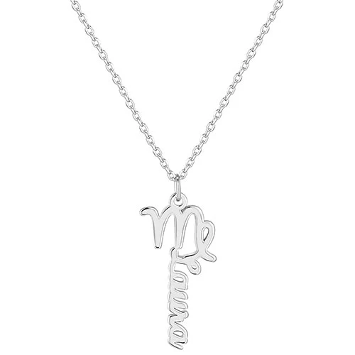 Zodiac Sign Vertical Name Necklace - Image 2